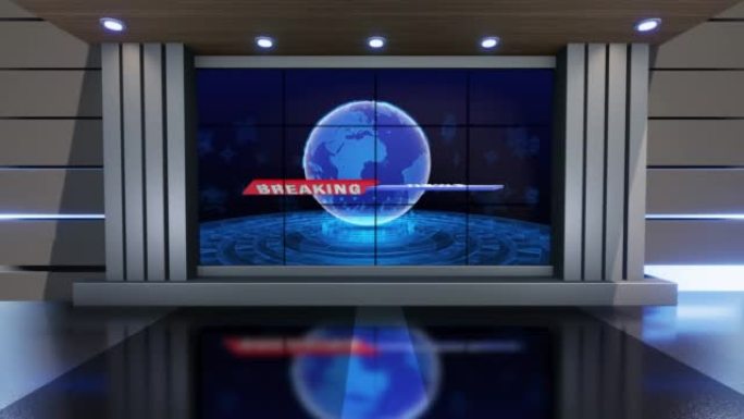 3D Virtual TV Studio News, Backdrop For TV Shows .