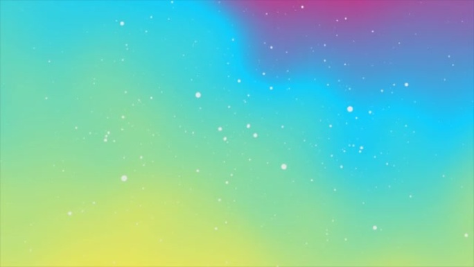 彩色粉彩最小梯度与白色粒子视频动画