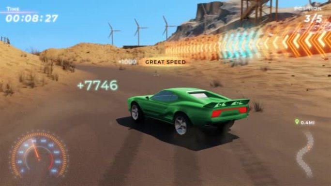 玩家在现代驾驶电脑游戏中完成速度漂移挑战