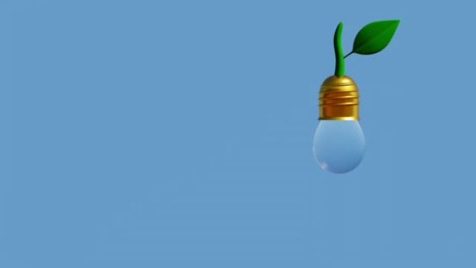 利用可再生能源保护环境的生态梨形灯泡。