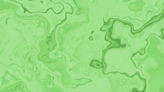4k抽象绿色氖梯度流动液波。