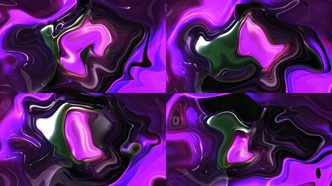 Black purple liquid motion background