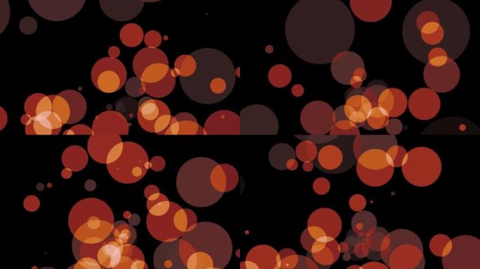 Image of circles gushing out on a black background
