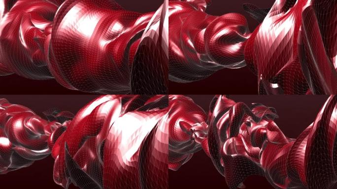 红色抽象彩色条纹背景动画股票视频
美国，印度，抽象，三维，形状，数字生成图像