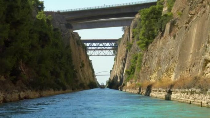 希腊的科林斯运河穿越和桥梁。