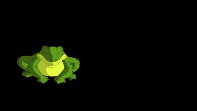 小绿蛙呱呱叫和跳跃阿尔法伴侣