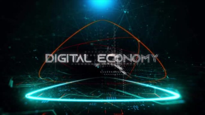 在数字媒体中写作数字经济: 数字经济股票mp4视频-背景数字经济