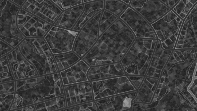 网络未来城市地图，技术城市地图HUD抬头显示图形界面，宽屏比例