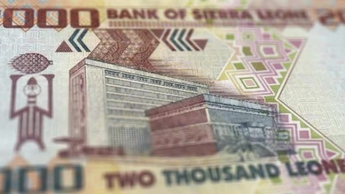 塞拉利昂2000年钞票观察和储备侧跟踪多利拍摄2000年塞拉利昂钞票当前2000年塞拉利昂马纳特钞票