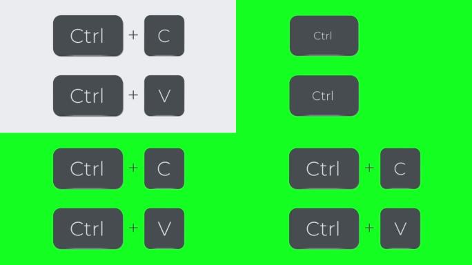 Ctrl + C和Ctrl + V键盘按钮，复制粘贴快捷方式图标，符号，符号