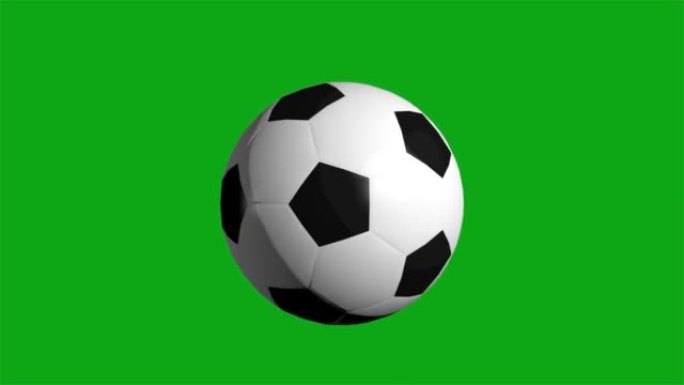 蓝屏色键背景上的3d足球足球图标无缝无限循环背景动画