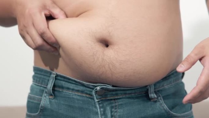 男人捏，摇肚子肥胖肚子大肚子减肥