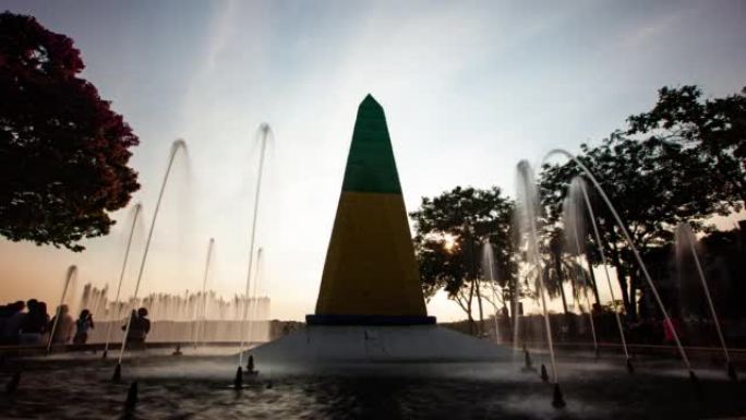 Timelapse of three borders landmark, Foz do Iguaçu