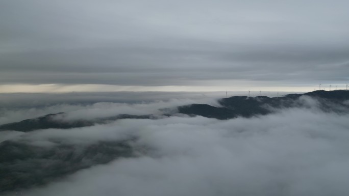 云海仙境   风电项目  云雾缭绕