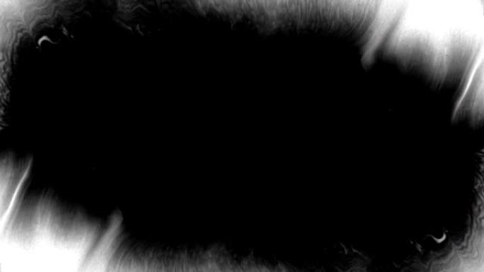 墨水飞溅抽象覆盖屏幕上的垃圾和胶片颗粒黑色油漆条纹罗夏镜面效果