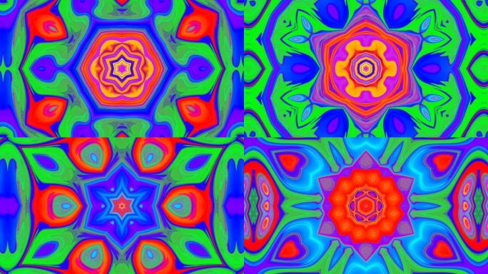 Abstract Kaleidoscope Background. Motion Graphics 