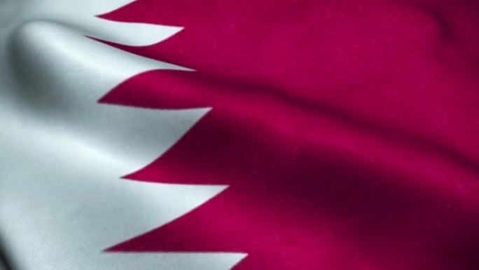 卡塔尔挥舞国旗无缝循环动画4K分辨率