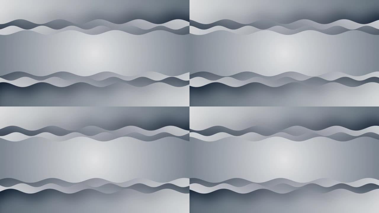 银色波浪形边框运动背景与复制空间