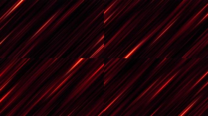 环形对角线红色渐变线几何形状地铁光条纹运动背景。4K 3D无缝循环。抽象技术黑暗背景