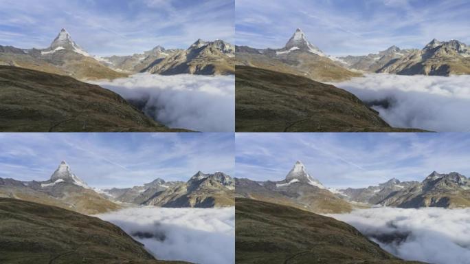 在瑞士Riffelsee Zermatt的Riffelberg教堂的布鲁德·克劳斯附近的马特洪峰山的