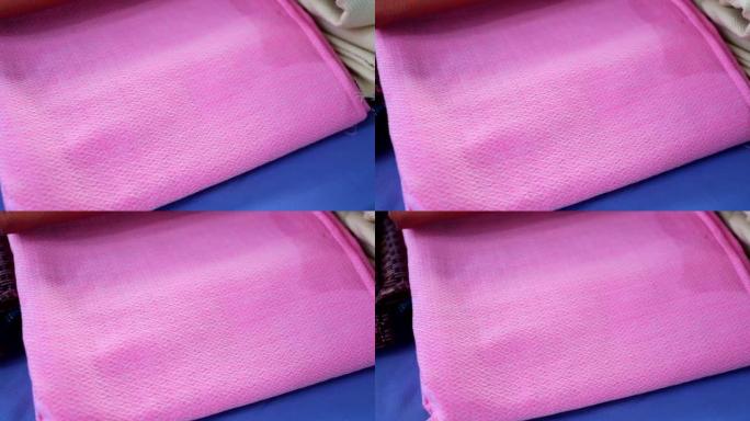 漂亮的粉色机织织物