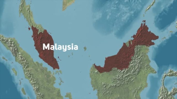 马来西亚用文字放大世界地图