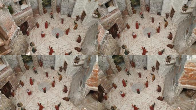 古罗马广场的模型暴露在Teverina Penna的耶稣诞生场景中。意大利