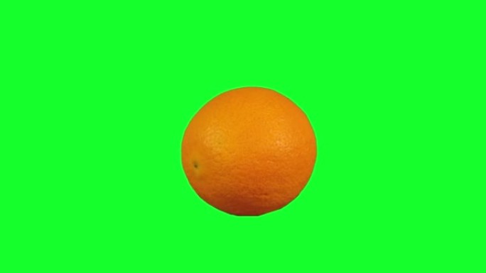 绿色背景上的橙色水果