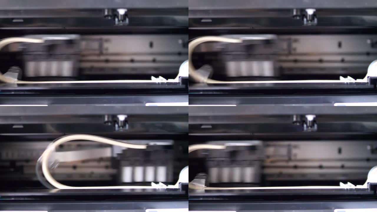 喷墨打印机的喷嘴头移动过程打印文档