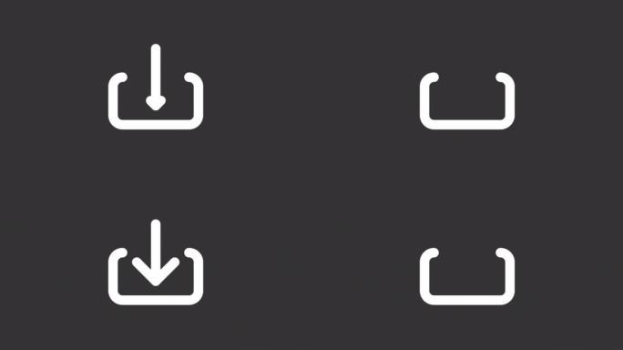 动画下载白线ui图标