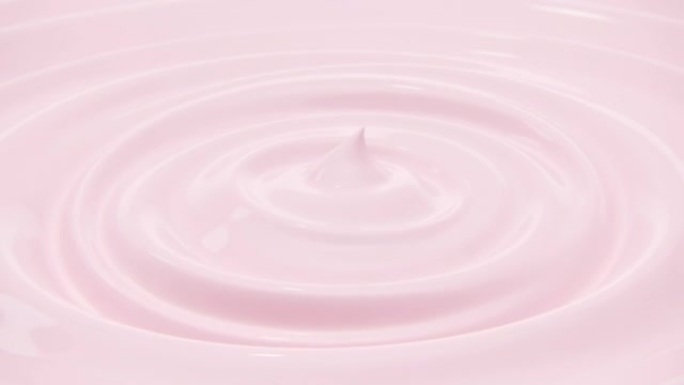 Extreme Closeup slow motion Strawberry Milk cream 