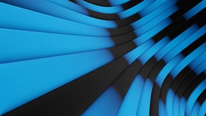蓝色和黑色移动线3d渲染动画背景
