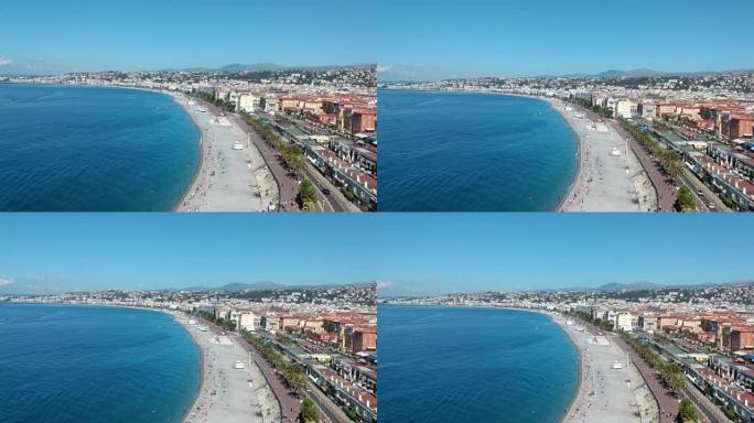 vue de la plage et de la ville de Nice