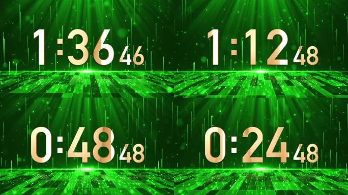 高端绿色2分钟液晶倒计时毫秒