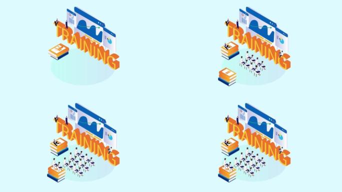 商务教练在办公室培训他的员工