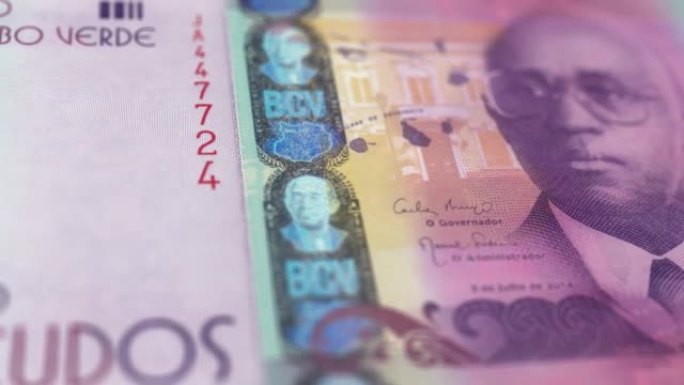 佛得角埃斯库多的钞票观察和储备侧面的跟踪多莉拍摄佛得角埃斯库多钞票4k分辨率的股票视频