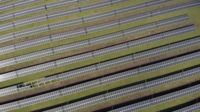 绿色领域的生态太阳能电站面板。