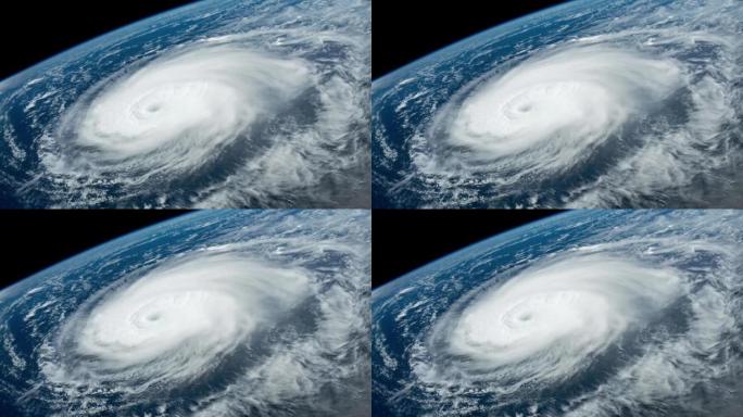 台风欣纳诺尔。空间科学背景视频中的电影图。