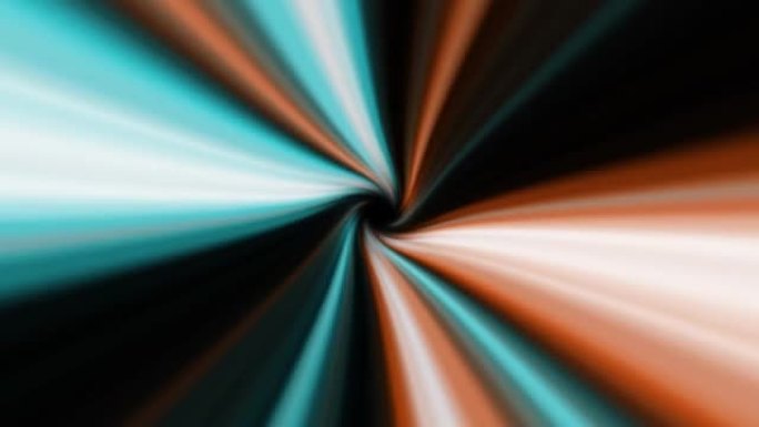 催眠虫洞黑洞蓝色橙色漩涡旋转漩涡动画。彩色通量隧道灯。未来主义抽象背景。光速、时空串。无缝螺旋。发光