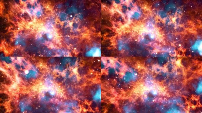 太空星际旅行宇宙到大麦哲伦星云星系中的剑鱼座30。4K 3D外层空间探索抽象背景概念。