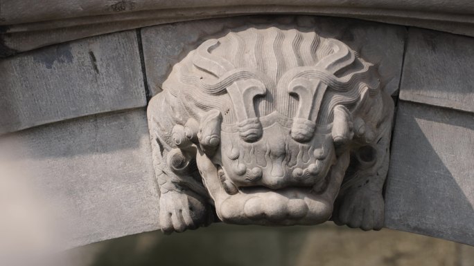 北京故宫博物院内石雕特写