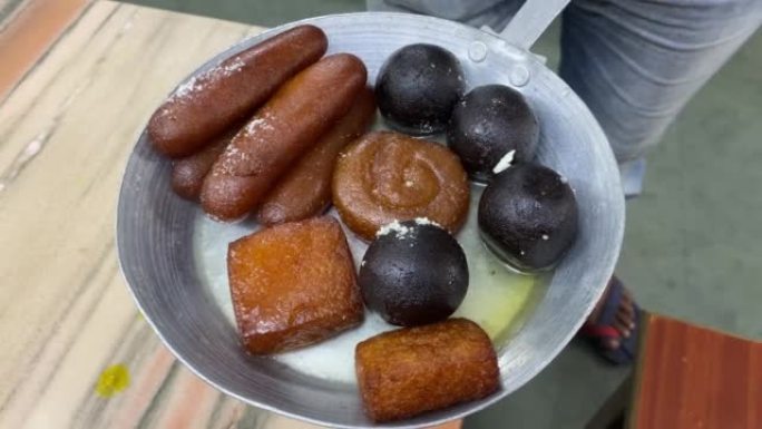 Platter of different variety of Bengali sweet like