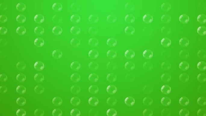 绿色背景上的软气泡泡沫上升动画股票视频-氧气在海洋或游泳池下产生泡沫动画-气泡碳酸水-玻璃微距镜头中