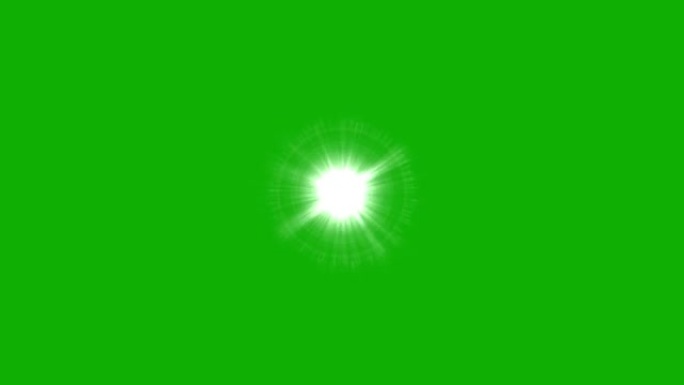 绿色屏幕背景的发光星形运动图形