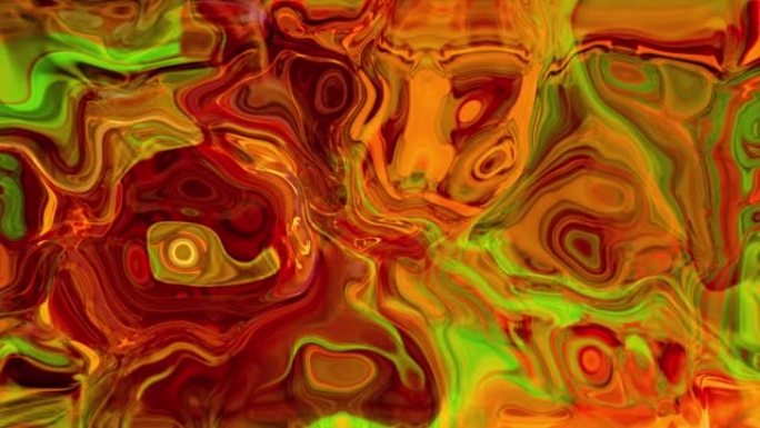 抽象水墨彩色背景与液体风格波浪纹理动画