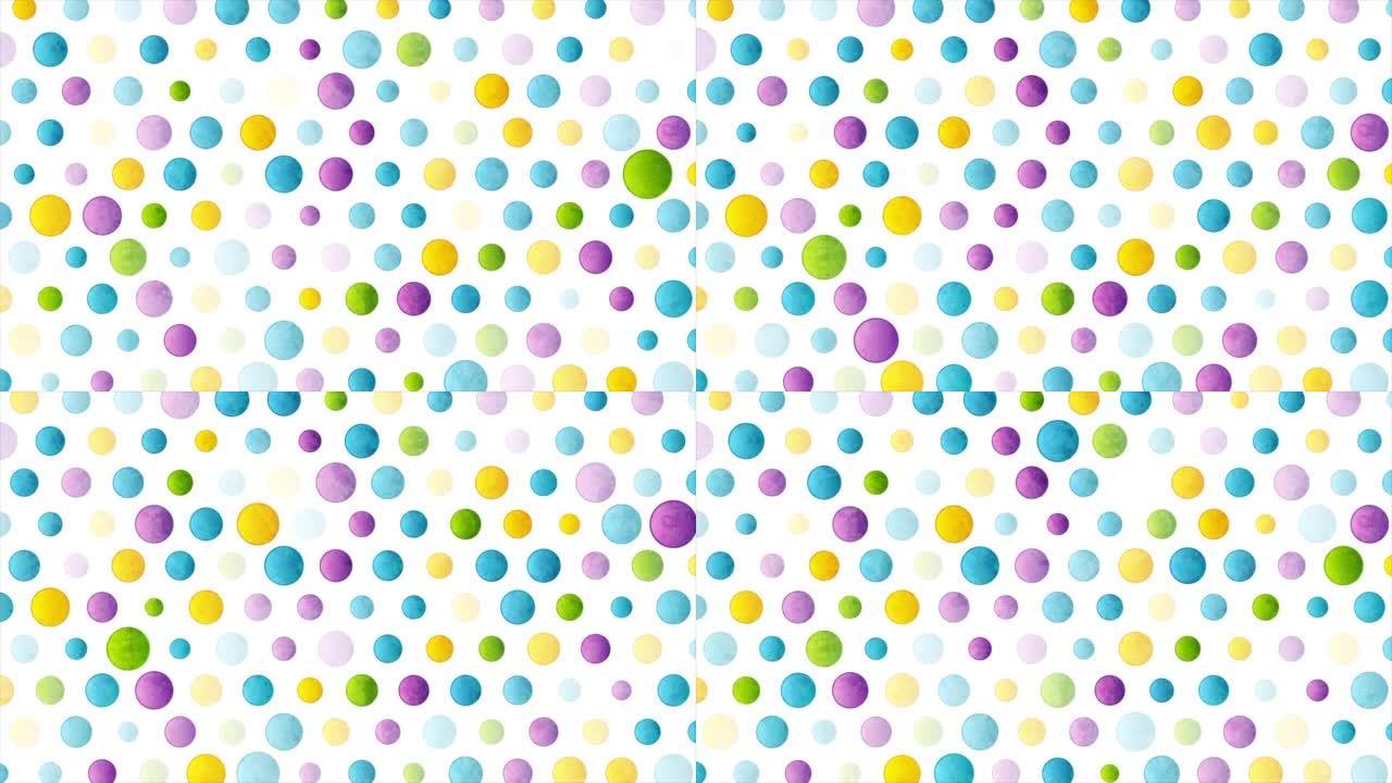 彩色垃圾圆点抽象几何运动背景