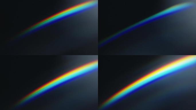 通过棱镜分散的彩虹光