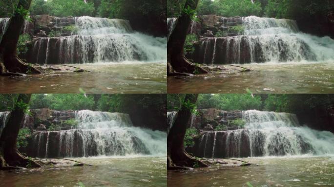 泰国沙考庞四达国家公园庞四达瀑布录像