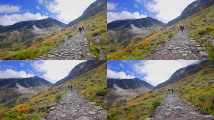 富山县初秋的武罗道风景，立山黑部高山路线