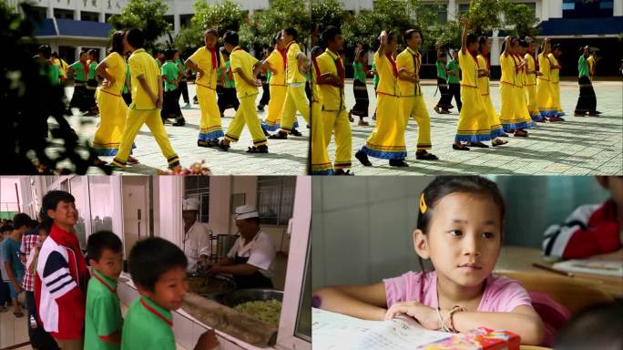 学校食堂  学生就餐 校园生活